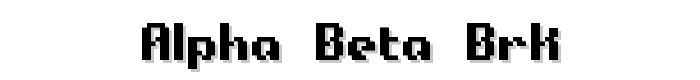Alpha Beta BRK font